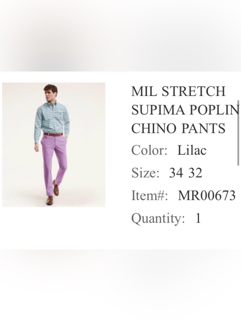 Brooks Brothers Lilac Chino Pants
